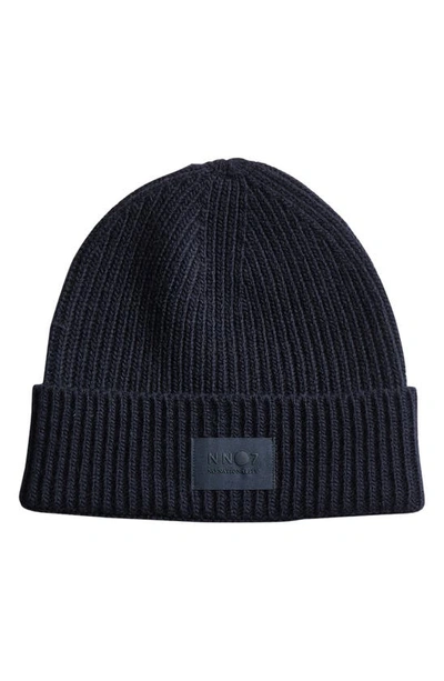 Nn07 Bob 6474 Beanie In Navy Blue