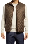 Peter Millar Essex Quilted Vest In Chestnut