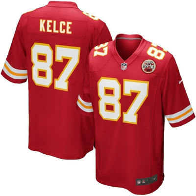 Nike Travis Kelce Red Kansas City Chiefs Team Game Jersey