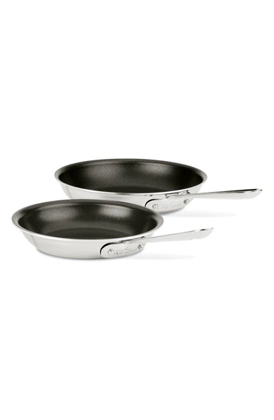 All-clad 8-inch & 10-inch Brushed Stainless Steel Nonstick Fry Pan Set