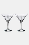ORREFORS 'STREET' MARTINI GLASSES,6540106