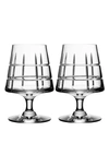 Orrefors 'street' Cognac Glasses In White