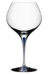 Orrefors Intermezzo Bouquet Wine Glass In Clear/ Blue