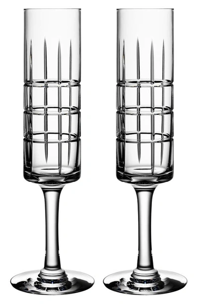 Orrefors Street Champagne Glasses, Set Of 2 In Clear