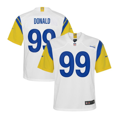 Nike Kids' Youth  Aaron Donald White Los Angeles Rams Alternate Game Jersey