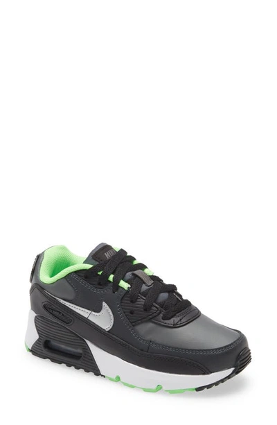Nike Kids' Air Max 90 Sneaker In Black/ Chrome/ Smoke Grey