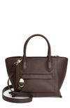 Longchamp Small Mailbox Leather Top Handle Bag In Aubergine