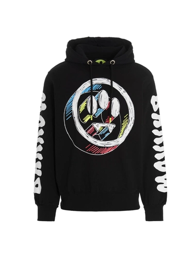 Barrow Unisex Black Hoodie With Multicolored 3d Logo