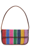 Staud Tommy Beaded Shoulder Bag In Multi Stripe