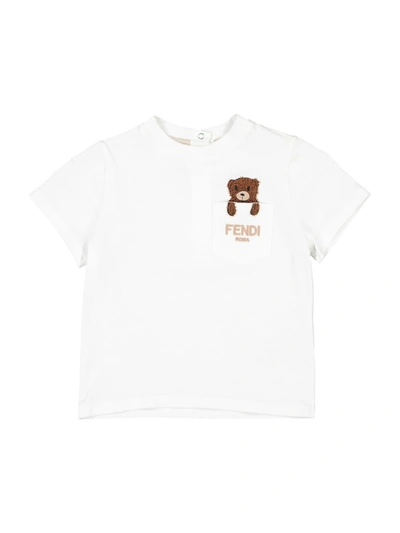 Fendi Babies' Kids T-shirt For Unisex In White