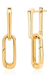Monica Vinader 18kt Gold Vermeil Alta Capture Charm Drop Earrings In Yellow Gold