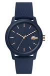 Lacoste 12.12 Silicone Strap Watch, 36mm In Blue