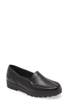 Ara Dewitt Platform Loafer In Black Gauchosoft