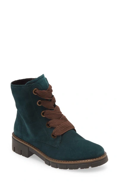 Ara Debbie Lace-up Boot In Peacock Velour