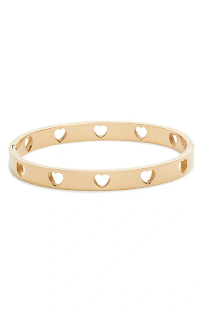 Bracha Open Heart Bangle In Gold