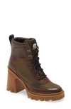 Sorel Women's Brex Waterproof Heel Boots In Velvet Tan Olive Gr