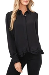 Cece Ruffle Blouse In Rich Black
