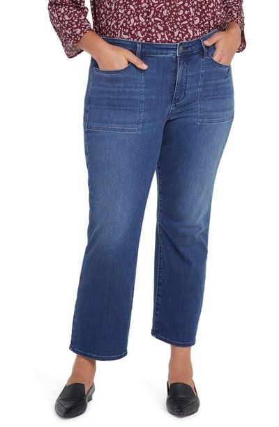 Nydj Piper Relaxed Crop Straight Leg Jeans In Nocolor