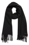 Rag & Bone Addison Skinny Recycled Wool Blend Scarf In Charcoal