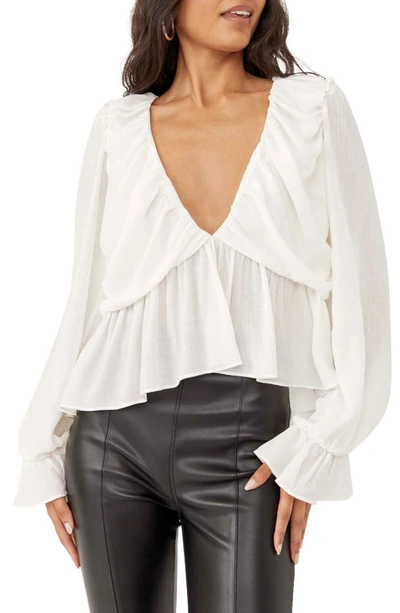Free People Daia Ruffle Top In Frenchnilla