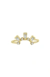 Zoë Chicco Diamond Baguette Arch Ring In 14k Yg