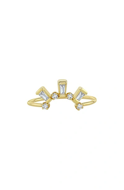 Zoë Chicco Diamond Baguette Arch Ring In 14k Yg