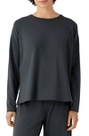 Eileen Fisher Stretch Jersey Top In Graphite