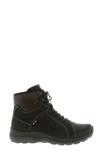 Wolky Ambient Waterproof Leather Boot In Black Nubuck
