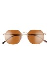 Ray Ban Jack 53mm Sunglasses In Legend Gold/ Brown