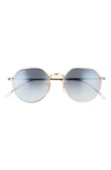 Ray Ban Jack 53mm Gradient Sunglasses In Arista/ Blue Gradient Grey