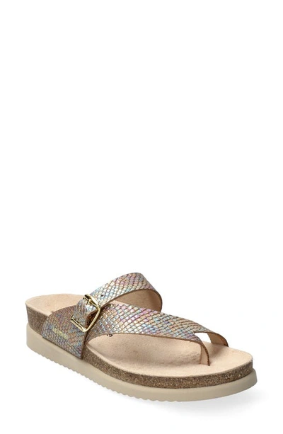 Mephisto Helen Toe Loop Sandal In Multicolored Reptilia 20577