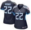 NIKE NIKE DERRICK HENRY NAVY TENNESSEE TITANS PLAYER GAME JERSEY,67NW-TTGH-8FF-2NF