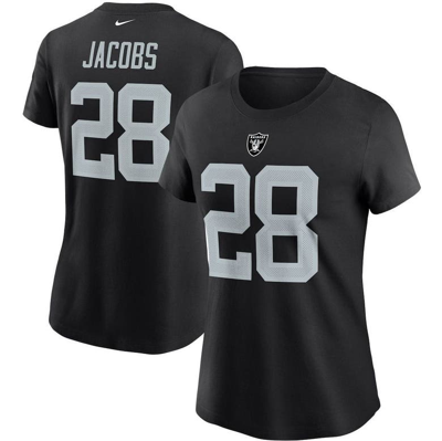 Nike Josh Jacobs Black Las Vegas Raiders Name & Number T-shirt