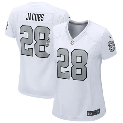 Nike Women's Nfl Las Vegas Raiders (josh Jacobs) Game Football Jersey In White
