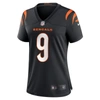 NIKE NIKE JOE BURROW BLACK CINCINNATI BENGALS GAME JERSEY,67NW-CAGH-9AF-2NM