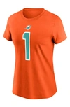 Nike Tua Tagovailoa Miami Dolphins Name & Number T-shirt In Orange