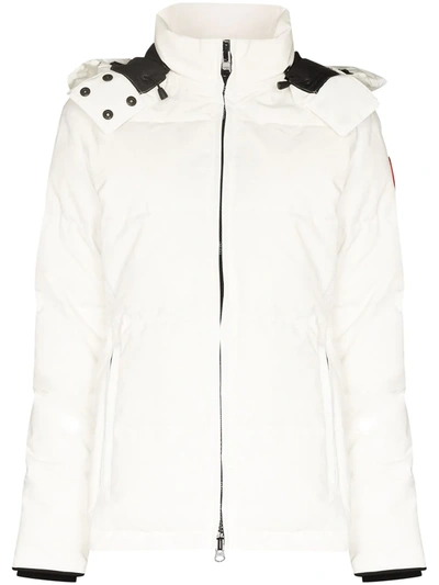 Canada Goose Chelsea Hooded Parka Coat In White
