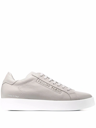 Philipp Plein Side Logo-plaque Sneakers In 71 Light Grey