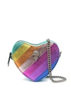 KURT GEIGER KENSINGTON HEART STRIPE-PRINT CROSSBODY BAG