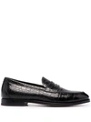 SCAROSSO STEFANO CROCODILE-EMBOSSED LOAFERS
