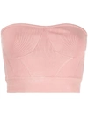 Rta Nour Skin Knit Corset In Rosa