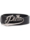 Philipp Plein Logo-buckle Belt In Schwarz