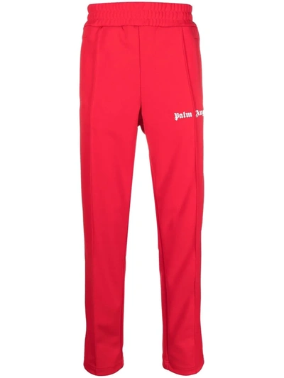 Palm Angels Side Stripe Track Pants In Red