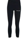 Palm Angels Logo-print Leg Performance Leggings In Black