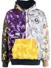 AAPE BY A BATHING APE PANELLED CAMOUFLAGE-PRINT HOODIE