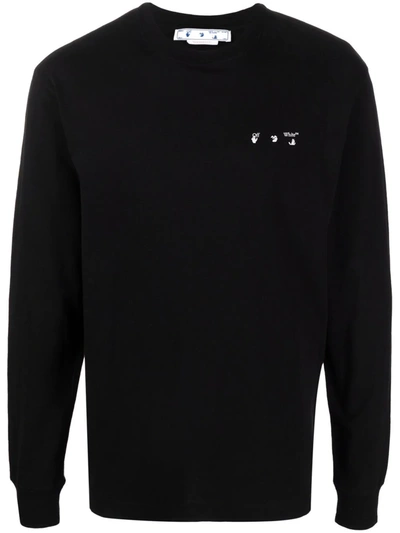 Off-white Caravaggio Paint Skate Long Sleeve Tee Black