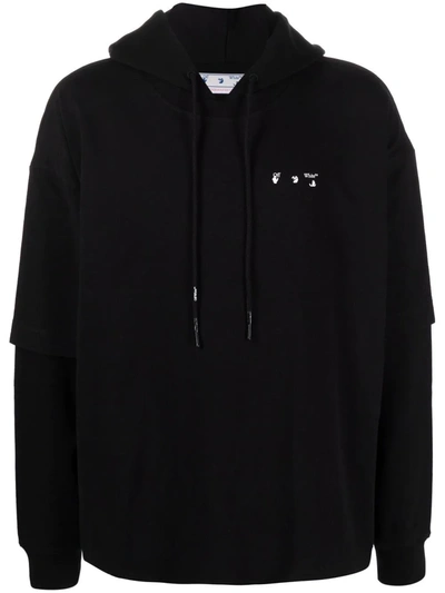Off-white Caravaggio Paint Layered Hoodie In Schwarz