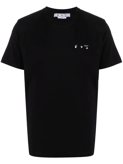 Off-white Logo-print Organic Cotton T-shirt In Black