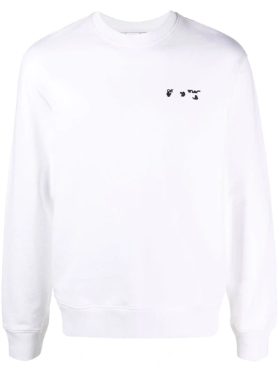 Off-white Chest-logo Crewneck Sweatshirt In Weiss