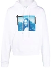 Off-white Monalisa Over Hooded Sweatshirt In Weiss